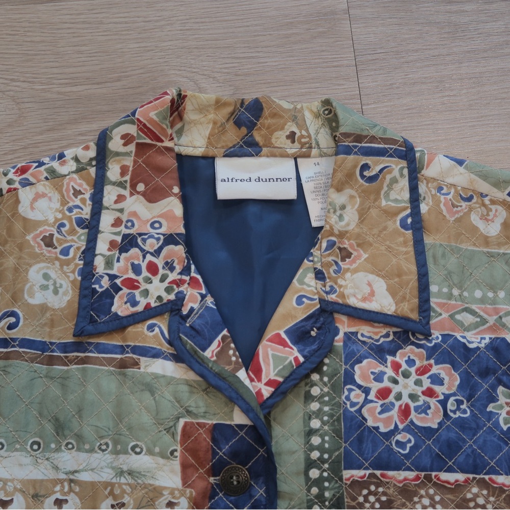 Alfred Dunner Multicolor Patchwork Utility Jacket… - image 3